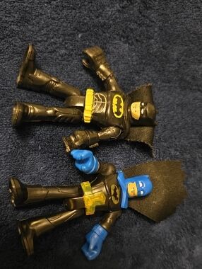 Batman Dual Action Mini Figures - Black, Blue & Yellow Accents